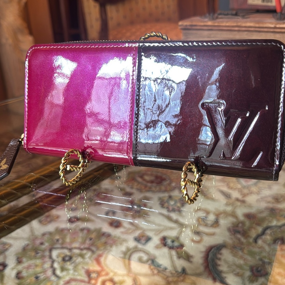Louis Vuitton Wallet Glossy Red and Burgundy Wallet